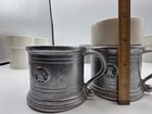 Vintage Wilton Columbia PA RWP Pewter & Ceramic Liberty Bell Mugs Set of 6 USA — photo 6