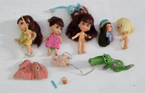 X-825 VINTAGE 1960'S MATTEL LIDDLE KIDDLE DOLLS AND ACCESSORIES