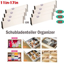4/8X Schubladenteiler Verstellbar Schubladentrenner Organizer Schubladeneinsatz