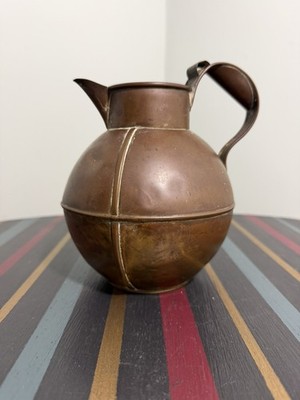 Antikes Messing Kupfer Milchkännchen / Milchkännchen - Handarbeit Milchgefäß