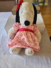 Vintage 16" Peanuts 1968 BELLE Snoopy's Sister Plush, Original Outfit + 3 More!