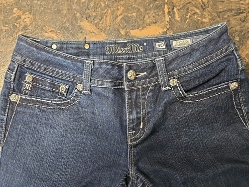 Miss Me Cropped Skinny Denim Womens Jeans Size 30x 30 Western Fashion - Bild 5 von 7