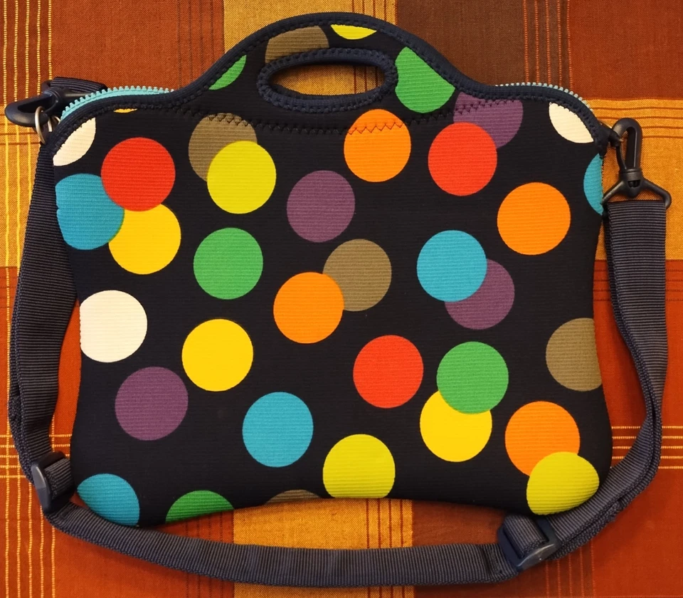 CONSTRUIDO-Portátil Portafolio con Correa-Neopreno Multicolor-Sostiene 11-13" Laptop-Acolchado Foto 2 de 4