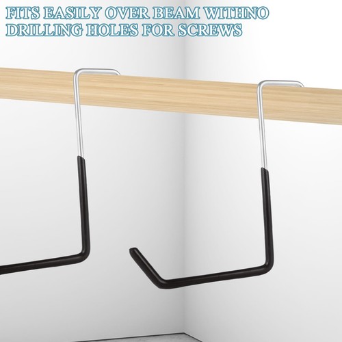 10 Pack Rafter Hanger Hooks, Heavy Duty Vinyl Coated Large S Hooks for Hangin... - Picture 3 of 8