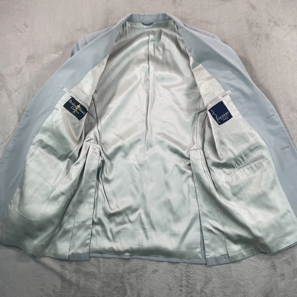 De Colección Givenchy Traje de 3 Piezas 38R Gris Rayas Lana Pantalones 30x32 Premios de la Academia LA Foto 4 de 4