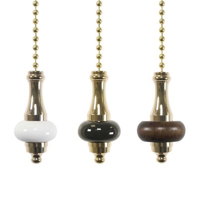 ElekTek Bathroom Ceiling Light Pull Cord Switch Fob Handle Ceramic w/80cm Chain