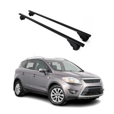 Dachträger Grundtäger für Ford Kuga I 2008-2012 75kg Metall Schwarz 2 tlg