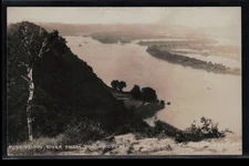 RPPC Postcard Iowa Mcgregor View Of Mississippi River Pikes Peak