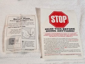 1989 Original Nintendo NES Power Glove 99% complete Missing The 4 Round Stickers