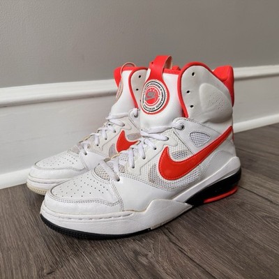 RARE Nike Air Ascension Force High Womens 8.5 Basketball Sneakers 704983-101 Wht