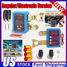 12V 240A Remote Battery Disconnect Shut Off Kill Switch Anti Theft Smart Voltage