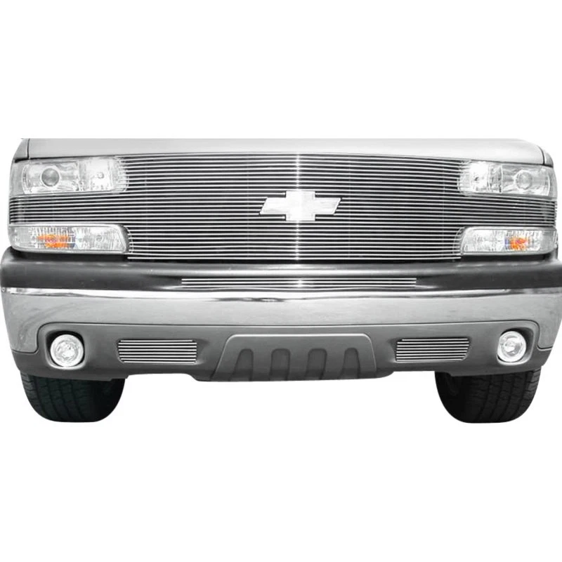 For Chevy Silverado 1500 99-02 Main Grille 1-Pc "Full Face" Polished Horizontal Foto 2 de 2