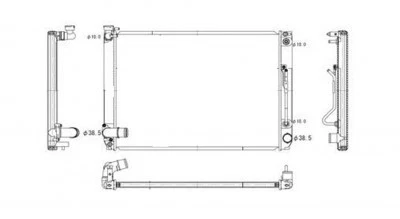 Radiador para 07-10 Toyota Sienna 3,5 L V6 automático fila única 16410-0P201 Foto 2 de 4