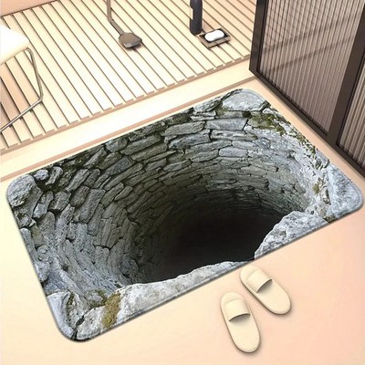 3D Optical Illusion Bodenmatte Rutschfest wasserdicht langlebig vielseitig