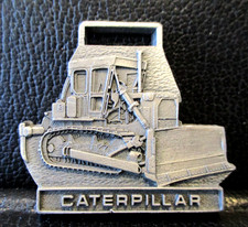 Caterpillar Cat Crawler Dozer Bulldozer Pewter Watch Fob Construction Machinery