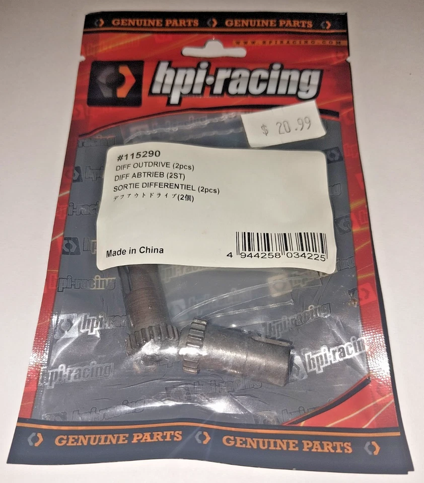 HPI Racing RC 115290 Diff Outdrive 2 piezas para HPI Jumpshot para MT V2, ST V2 Foto 2 de 2