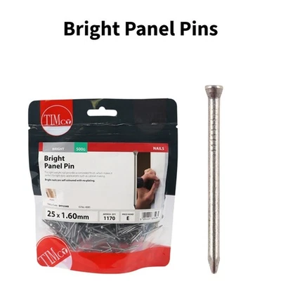 TIMCO PANEL PINS, TACKS, HARDBOARD NAILS 20mm,25mm,30mm,40mm,50mm Nails CHEAP !!