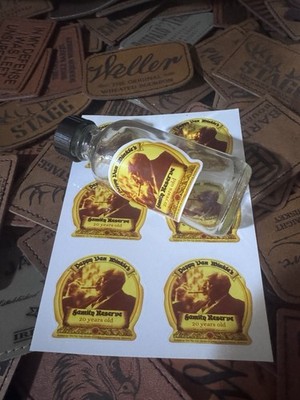 Vinyl Bottle Label Stickers - Pappy Van Winkle 20 Year - 6 Stickers