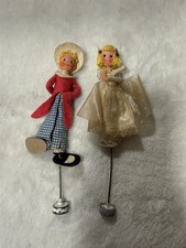 VINTAGE BAPS CINDERELLA GIRL IN DRESS BOY IN PINK JACKET BLUE PANTS ROD PUPPETS