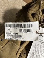 Botas de combate marrón con cordones gamuza calzado táctico