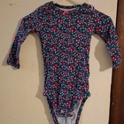 Child of Mine by Carter's Navy Cotton Knit Floral Bodysuit LS Snap 3-6M — photo 1