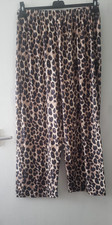 Women's Animal Print Pyjama Bottoms Elastic Waist Size 1XL