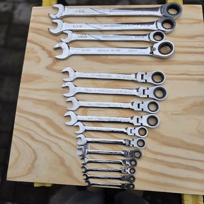 Wratceting Wrenches, Gearwrench, Blackhawk. 15 Total Pcs.