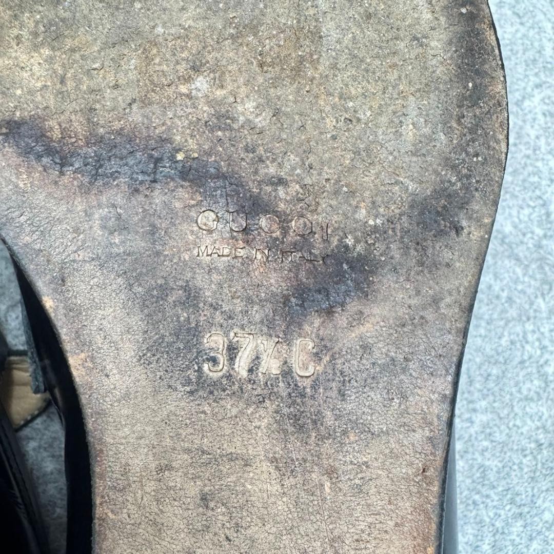 GUCCI Women's Loafers Horsebit Leather Black EU37.5/US7.5 120235c thumbnail 12