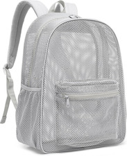 Mesh Backpack for School, Girls Boys See through College Backpacks Heavy Duty Se
