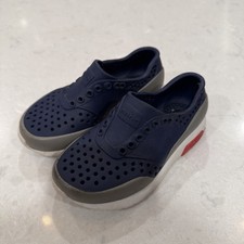 Native Blue Perforated Waterproof Slip-On Sneakers Toddler Sz 8