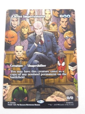 Clever Impersonator Non-Foil Borderless Spider-Man Magic the Gathering Mythic