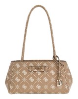 Guess Carrie Logo Girlfriend Shoulder Satchel Bag Schultertasche Biscotti Logo