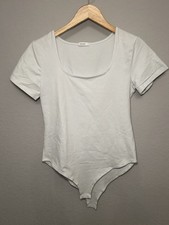 White Short Sleeved Bodysuit Size Large