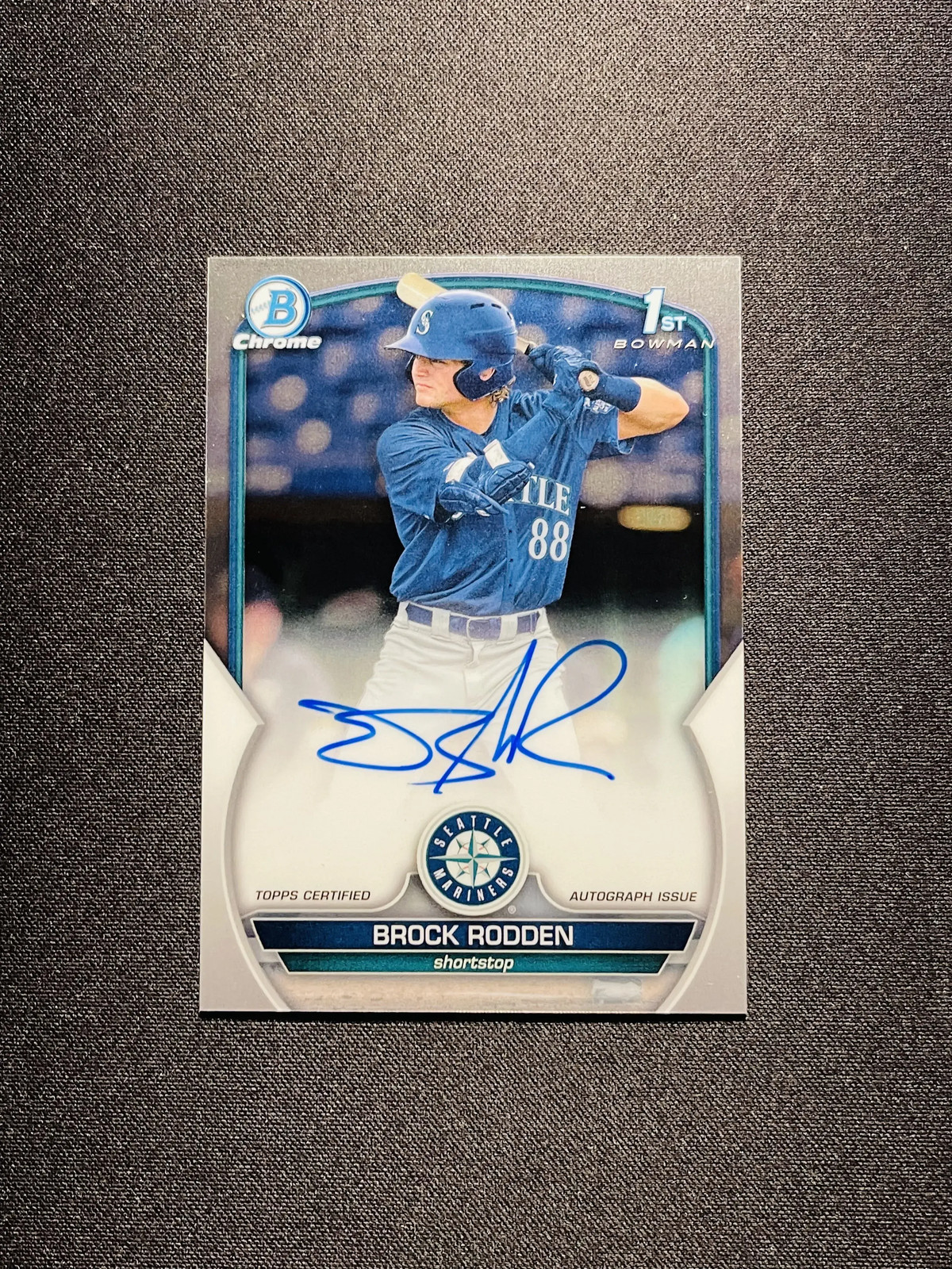 2023 Topps Bowman Chrome Auto Brock Rodden 1st #CPA-BR Mariners ZK77