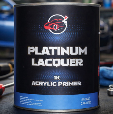 Platinum 1K Acrylic Lacquer Primer Quart Auto Paint Red White Black Gray!