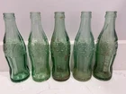 Vintage Green Glass Coca-Cola Bottles 6fl oz. LOT OF 5