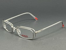 Vintage Hugo Boss Unisex Eyeglasses HG15573-Silver 52mm Rectangular Metal Frame