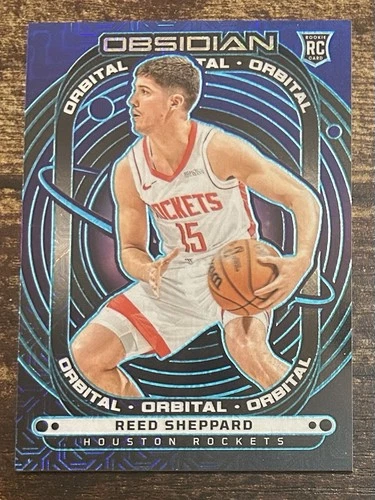 2024-25 Obsidian Reed Sheppard Rookie Electric Etch Deep Sea Mojo Flood 5/5