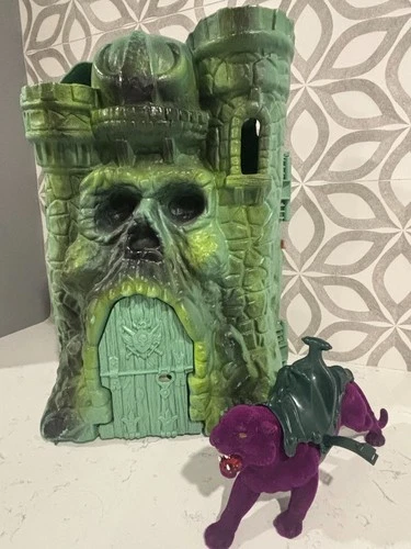 Vintage 1982 He-Man Masters of the Universe Castle Greyskull & Panthor ORIGINAL