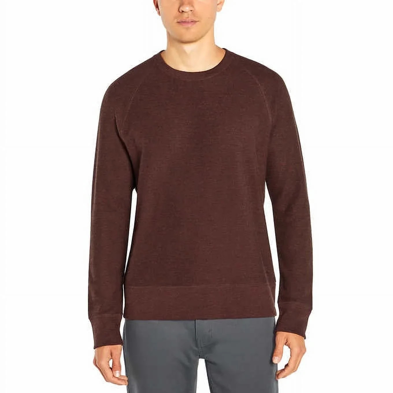 Banana Republic Men s Waffle Crew Pullover Sweatshirt, Burgundy Red, XL