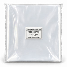 1000 Clear 45 RPM 7in Vinyl Record Outer Sleeves 2.5 Mil Heavy Duty