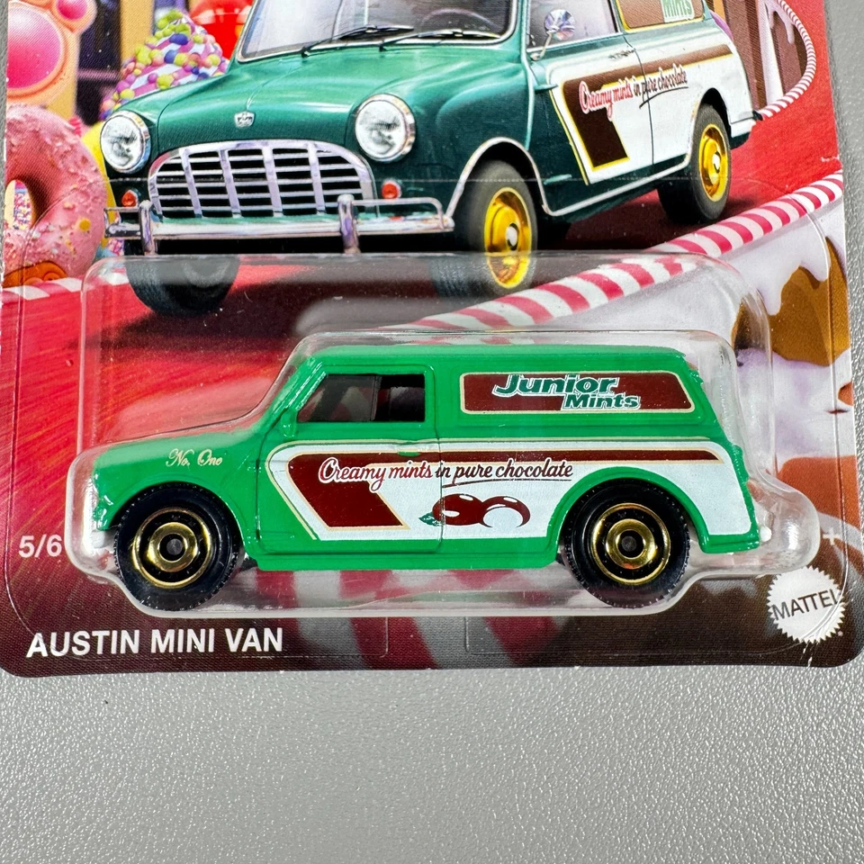 Matchbox Candy Series #5/6 - JUNIOR MINTS Austin Mini Van | 1:64 Diecast Metal - Image 3 of 4