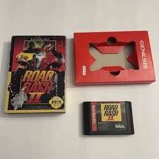 Road Rash II 2 Sega Genesis -  CARDBOARD / Insert holder and Game Tested