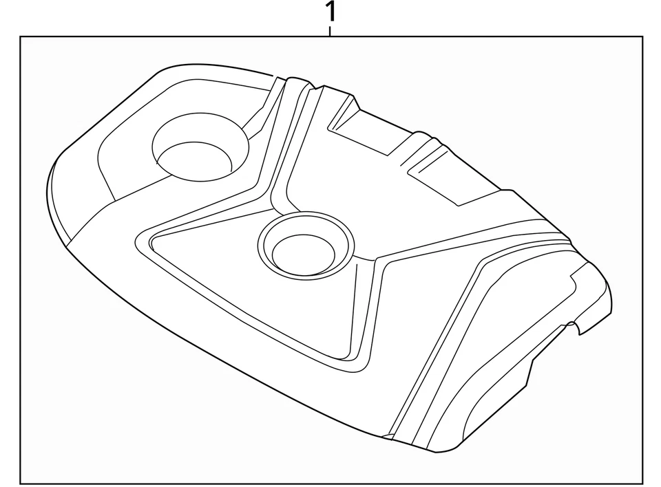 PLASTIC ENGINE COVER Hyundai Elantra 2012 12 292402E000 1309053 - Imagem 4 de 4