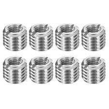 8Pcs Threaded Insert, Stainless Steel M8-1.25 Female to M14-2 Male 12mm Long