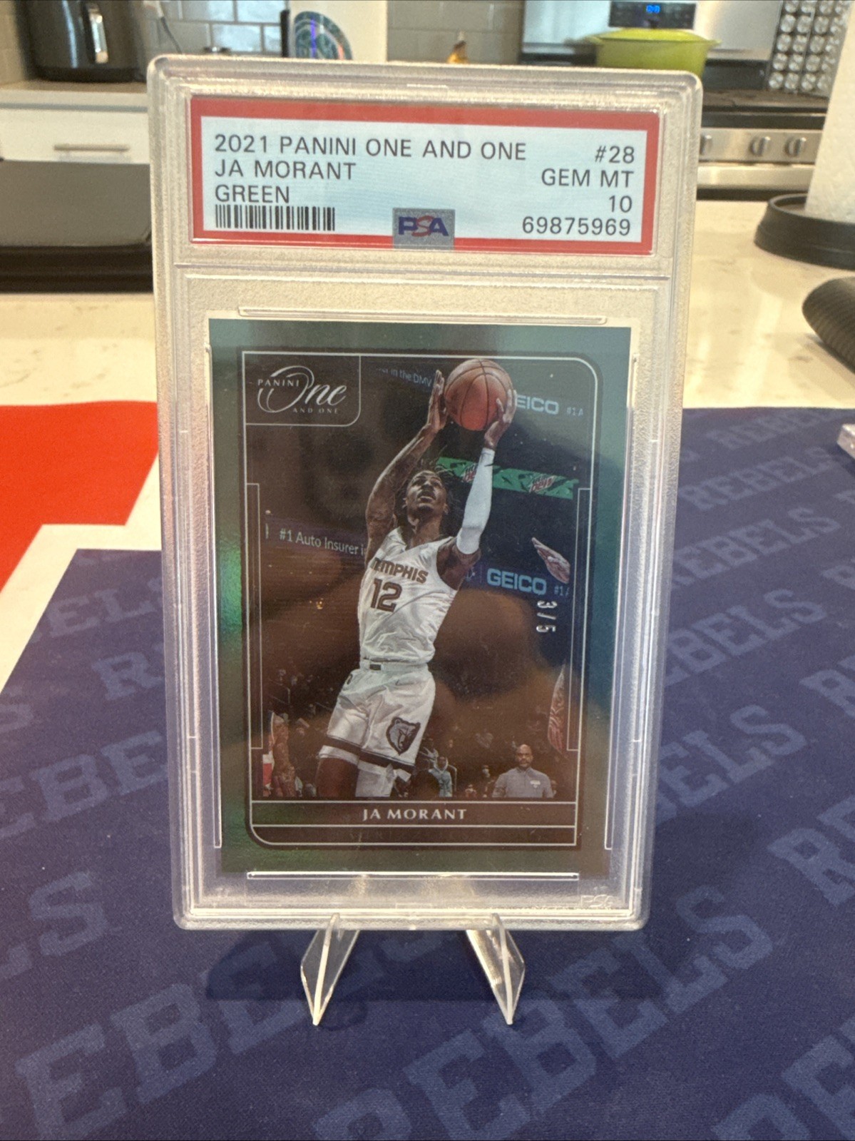 2021 Panini One And One Ja Morant Green /5 PSA 10