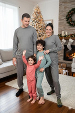 Matching Family Pajamas Blank Marled PJ Set Baby Kids Adult Christmas