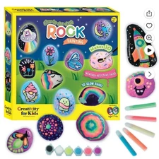 Creativity for Kids Craft Kit Gift Rock Painting Kit Glow in the Dark Age 6+ NEW