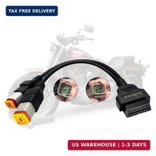 Obd2 Cable for Harley 4pin 6pin 2 in 1 Motorcycle OBD Adapter Cable OBD Scanne