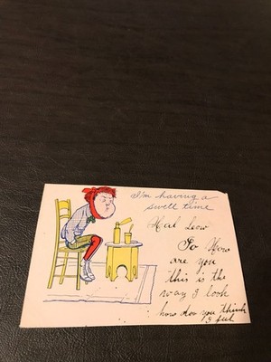 HUMOR - POSTED POSTCARD - I'M HAVING A SWELL TIME